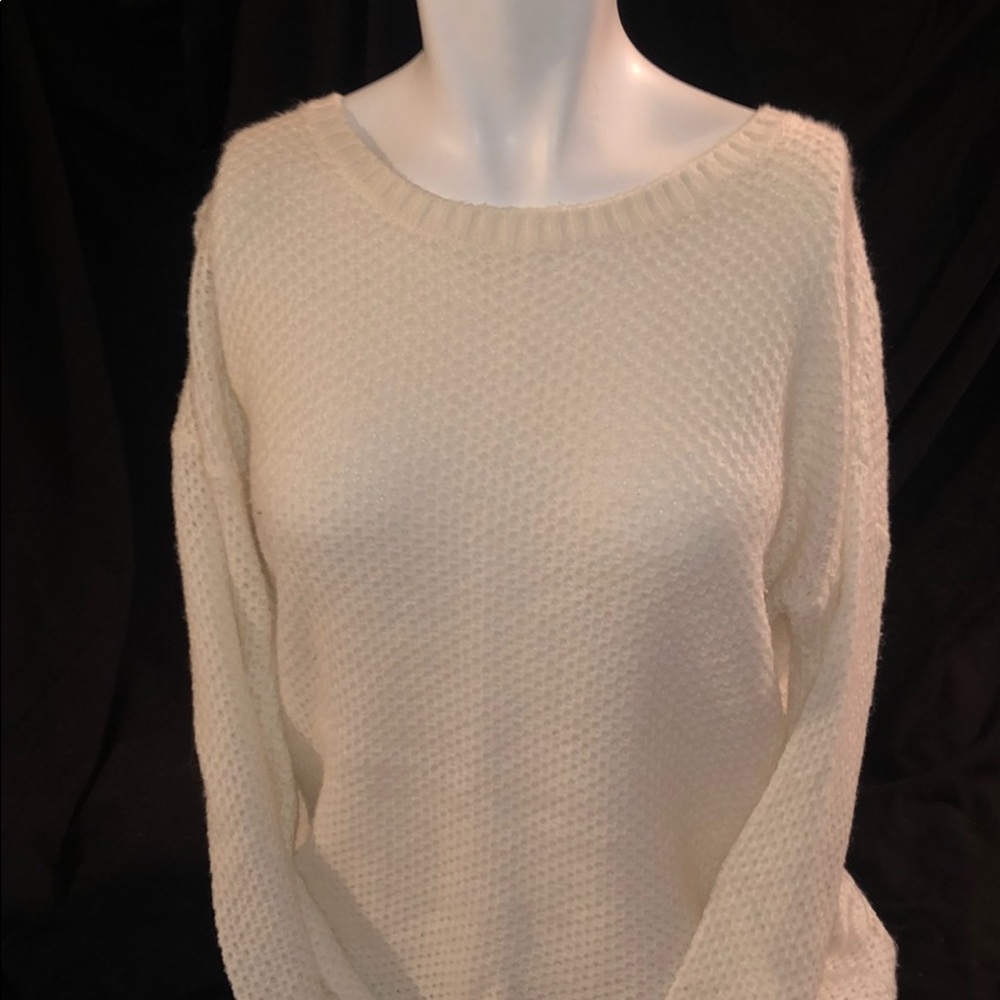 SO white sweater